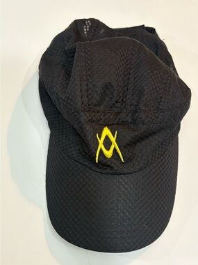Black Performance Baseball Cap with Yellow Logo
